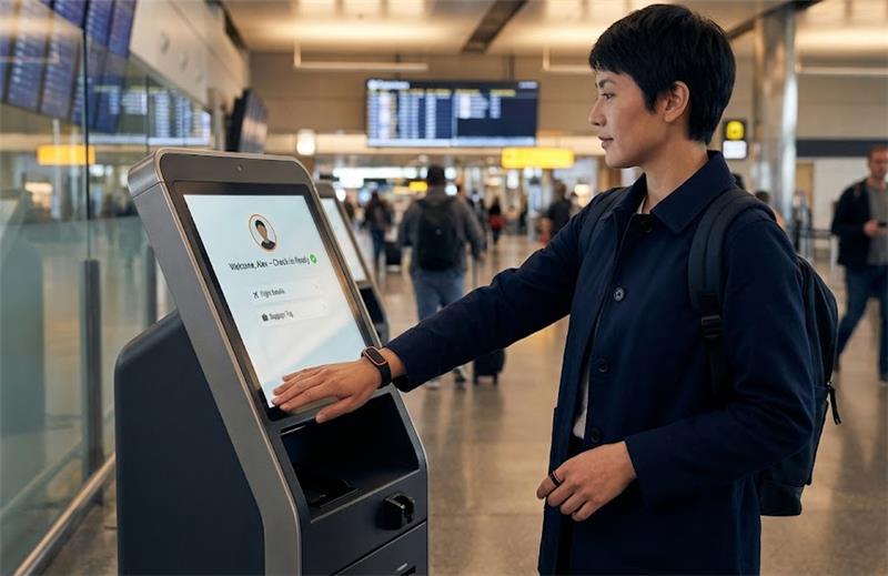 Public Kiosk that automatically recognizes you 