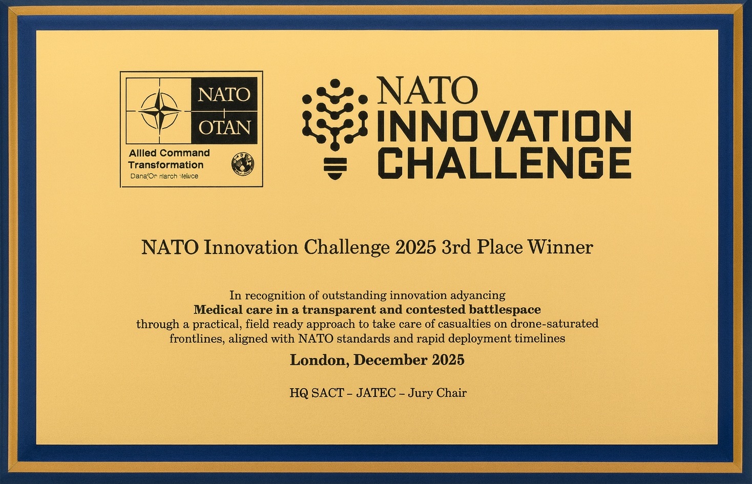 Ixana Wins NATO Innovation Challenge for Low-Emission Touch-to-Triage Medical C2
