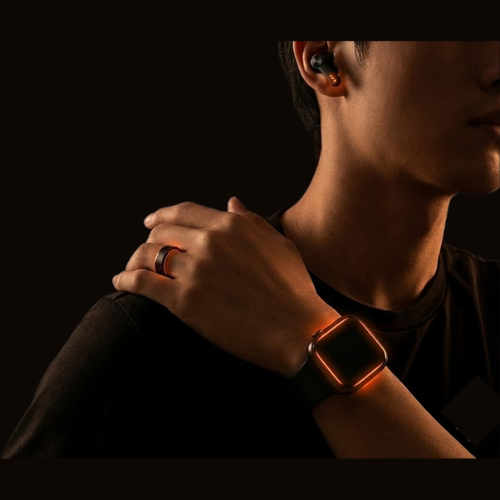 Multi-device body network illustration showing coordinated devices